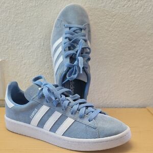 Adidas Men's Light Blue Suede Campus Sneakers Sz 6.5